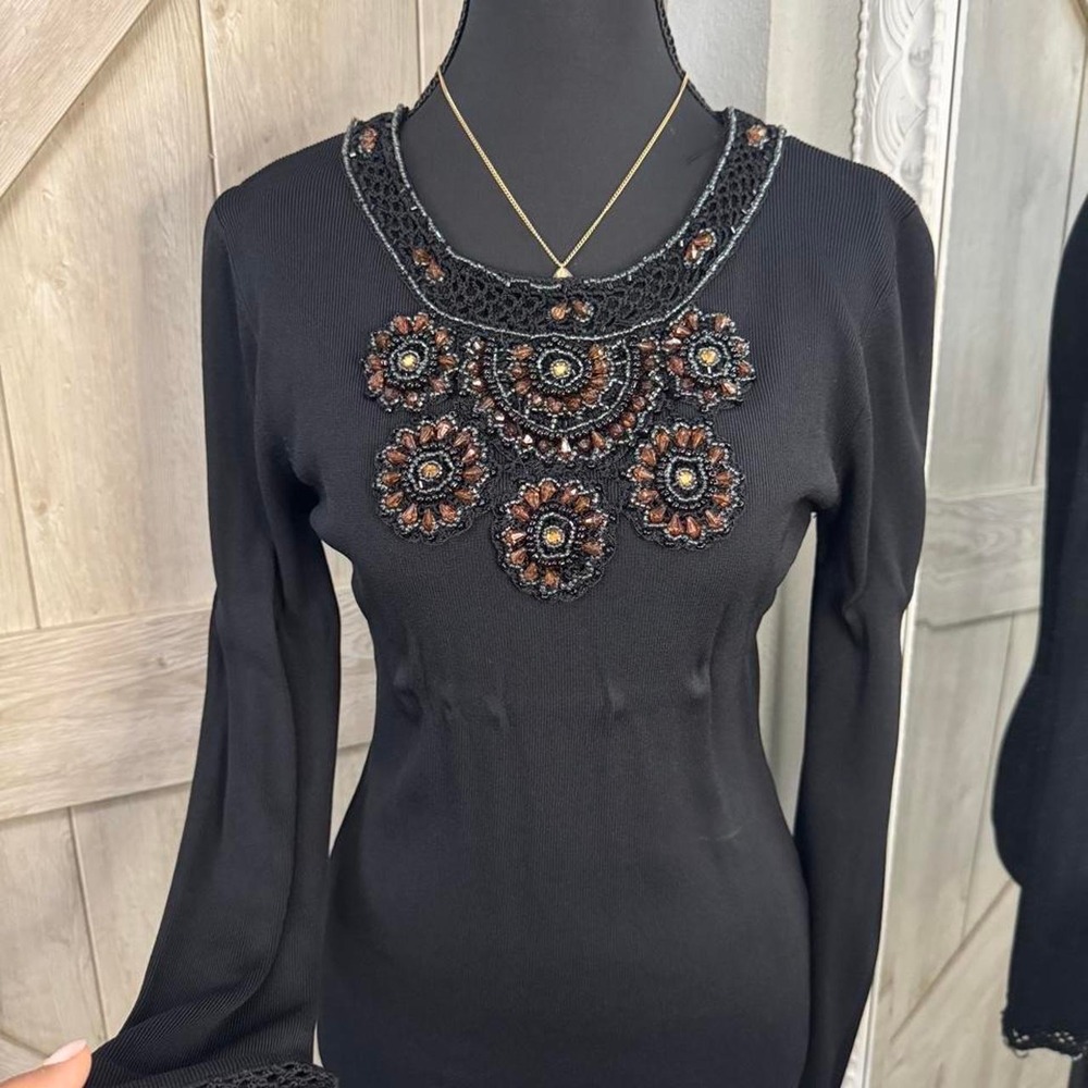Vintage Y2K Pierri New York Beaded Statement Top - Large